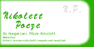 nikolett pocze business card
