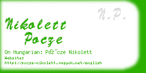 nikolett pocze business card